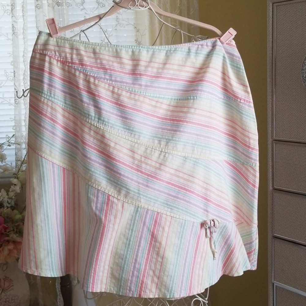 Pastel Rainbow striped skirt